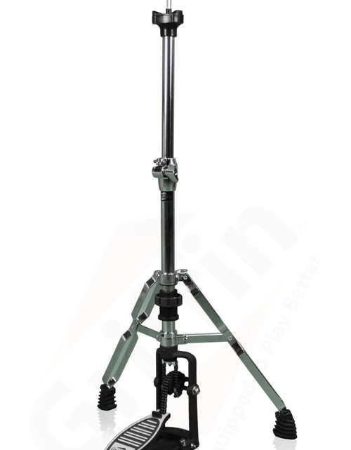 Load image into Gallery viewer, 2 Leg Hi-Hat Stand by GRIFFIN - Premium Heavy Duty Hihat Cymbal Foot Pedal with Drum Key - Folding Two Leg Style Converts to a No Leg High Hat Mount by GeekStands.com
