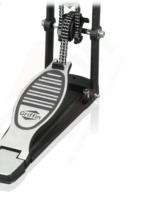 Load image into Gallery viewer, 2 Leg Hi-Hat Stand by GRIFFIN - Premium Heavy Duty Hihat Cymbal Foot Pedal with Drum Key - Folding Two Leg Style Converts to a No Leg High Hat Mount by GeekStands.com
