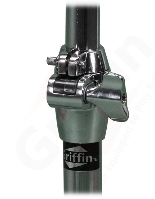 Load image into Gallery viewer, 2 Leg Hi-Hat Stand by GRIFFIN - Premium Heavy Duty Hihat Cymbal Foot Pedal with Drum Key - Folding Two Leg Style Converts to a No Leg High Hat Mount by GeekStands.com
