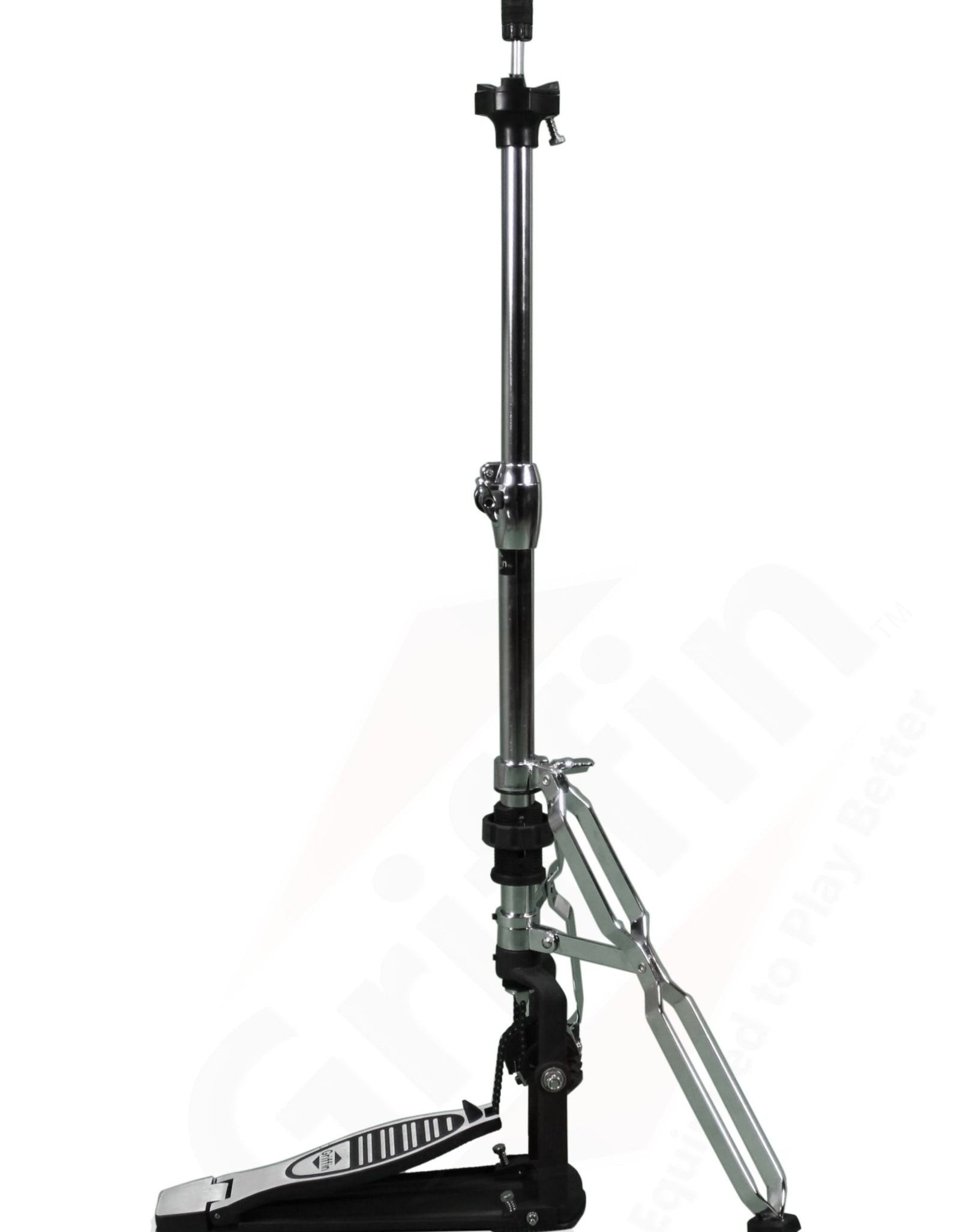 2 Leg Hi-Hat Stand by GRIFFIN - Premium Heavy Duty Hihat Cymbal Foot Pedal with Drum Key - Folding Two Leg Style Converts to a No Leg High Hat Mount by GeekStands.com