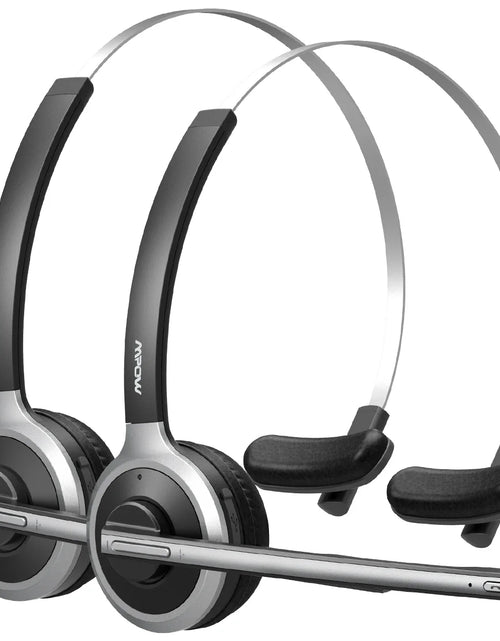 Load image into Gallery viewer, 1/2 pack Mpow M5 Bluetooth V5.0 Headset Wireless Truck Driver Headphones Hands-free Call Headset with Mic for Call Center Office
