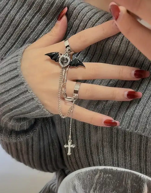Load image into Gallery viewer, Nocturnal Royal Cross Ring by The Cursed Closet
