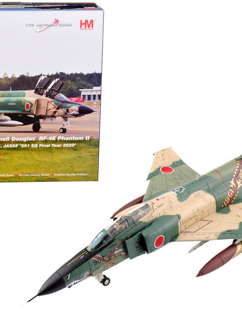 Load image into Gallery viewer, McDonnell Douglas RF-4E Phantom II Fighter Aircraft 57-6907 JASDF "501 SQ Final Year 2020" "Air Power Series" 1/72 Scale Model by Hobby Master
