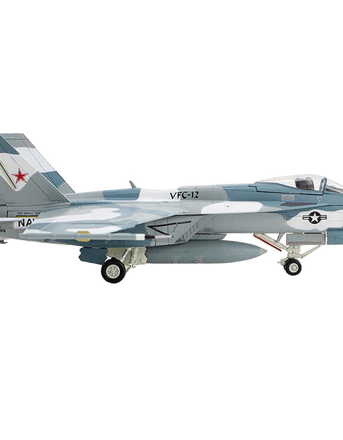 Load image into Gallery viewer, Boeing F/A-18E Super Hornet Fighter Aircraft "Cloud Scheme VFC-12 Fighting Omars" (2023) United States Navy "Air Power Series" 1/72 Diecast Model by Hobby Master
