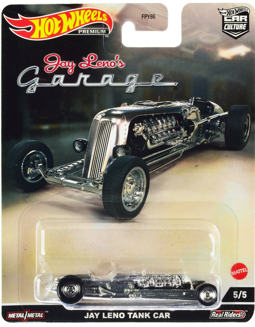 Load image into Gallery viewer, Jay Leno Tank Car Brushed Metal "Jay Leno’s Garage" Diecast Model Car by Hot Wheels
