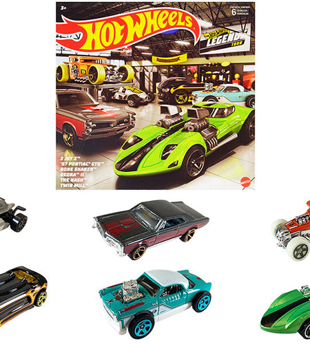 "Hot Wheels Legends" 6 piece Set Diecast Model Cars by Hot Wheels