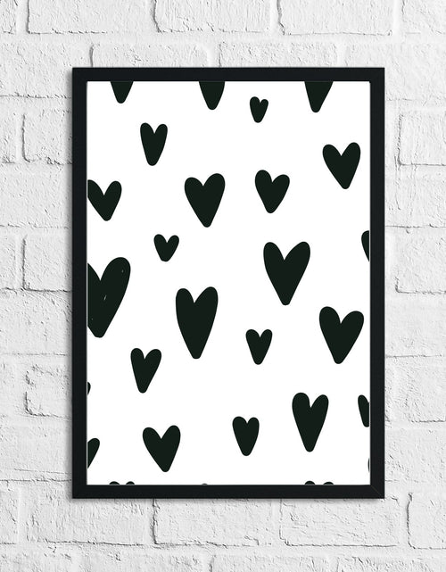 Load image into Gallery viewer, Scandinavian Heart Pattern Children's Nursery Bedroom Wall Decor Print by WinsterCreations™ Official Store

