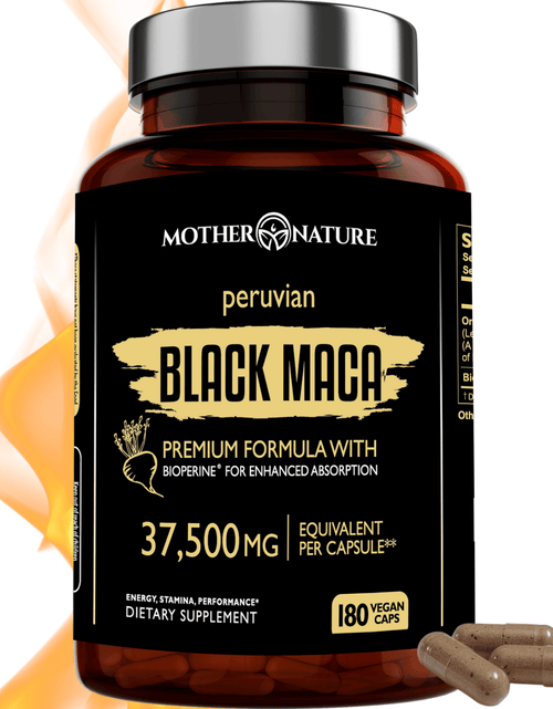 Load image into Gallery viewer, Black Maca Capsules 37,500 mg by Mother Nature Organics
