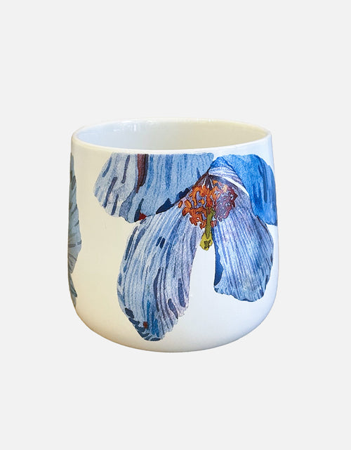Load image into Gallery viewer, Porcelain Mug:  Himalayan Blue Poppies by India &amp; Purry
