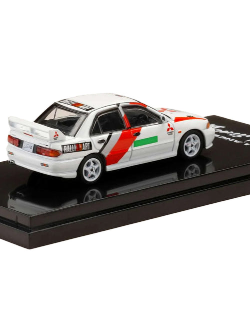Load image into Gallery viewer, Mitsubishi Lancer RS Evolution III RHD (Right Hand Drive) Scortia White "Groupe A Promotion" 1/64 Diecast Model Car by Hobby Japan
