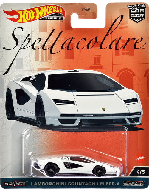 Load image into Gallery viewer, Lamborghini Countach LPI 800-4 White "Spettacolare" Series Diecast Model Car by Hot Wheels
