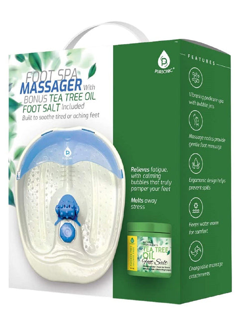 Load image into Gallery viewer, Foot Spa Massager with Tea Tree Oil Foot Salt Scrub (Warming Function) by Pursonic
