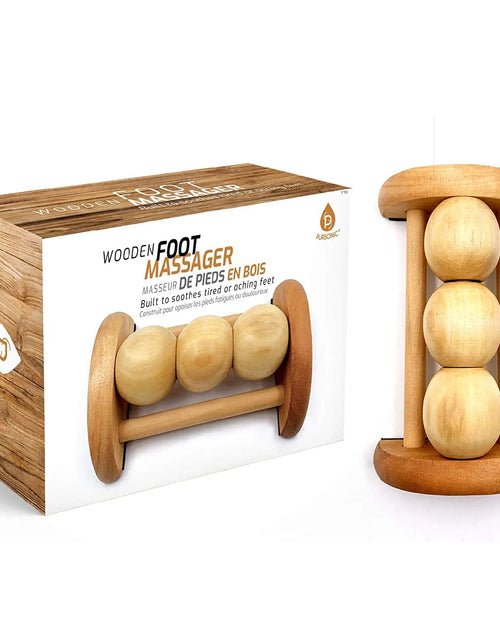 Load image into Gallery viewer, All Natural Wooden Foot Massager Roller by Pursonic
