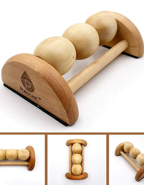 Load image into Gallery viewer, All Natural Wooden Foot Massager Roller by Pursonic
