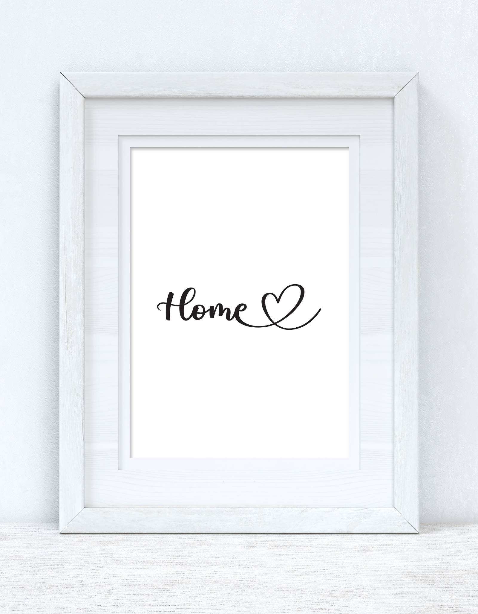 HOME Heart Line Home Simple Room Wall Decor Print by WinsterCreations™ Official Store