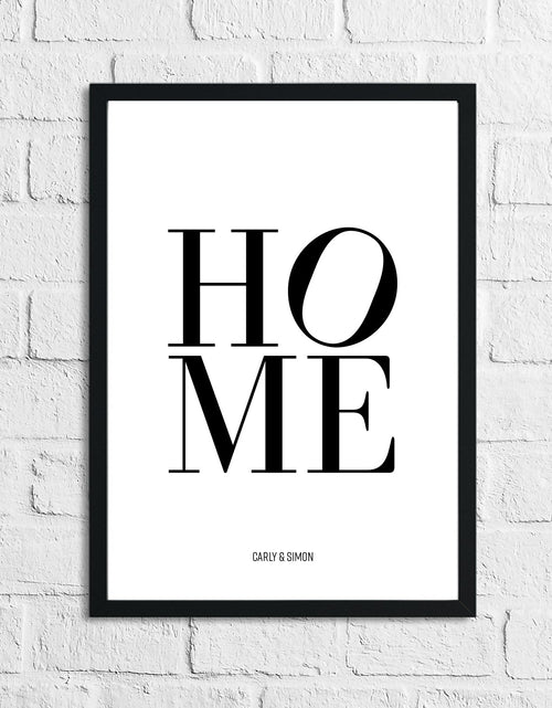 Load image into Gallery viewer, Personalised Names HOME Simple New Home Wall Decor Print by WinsterCreations™ Official Store
