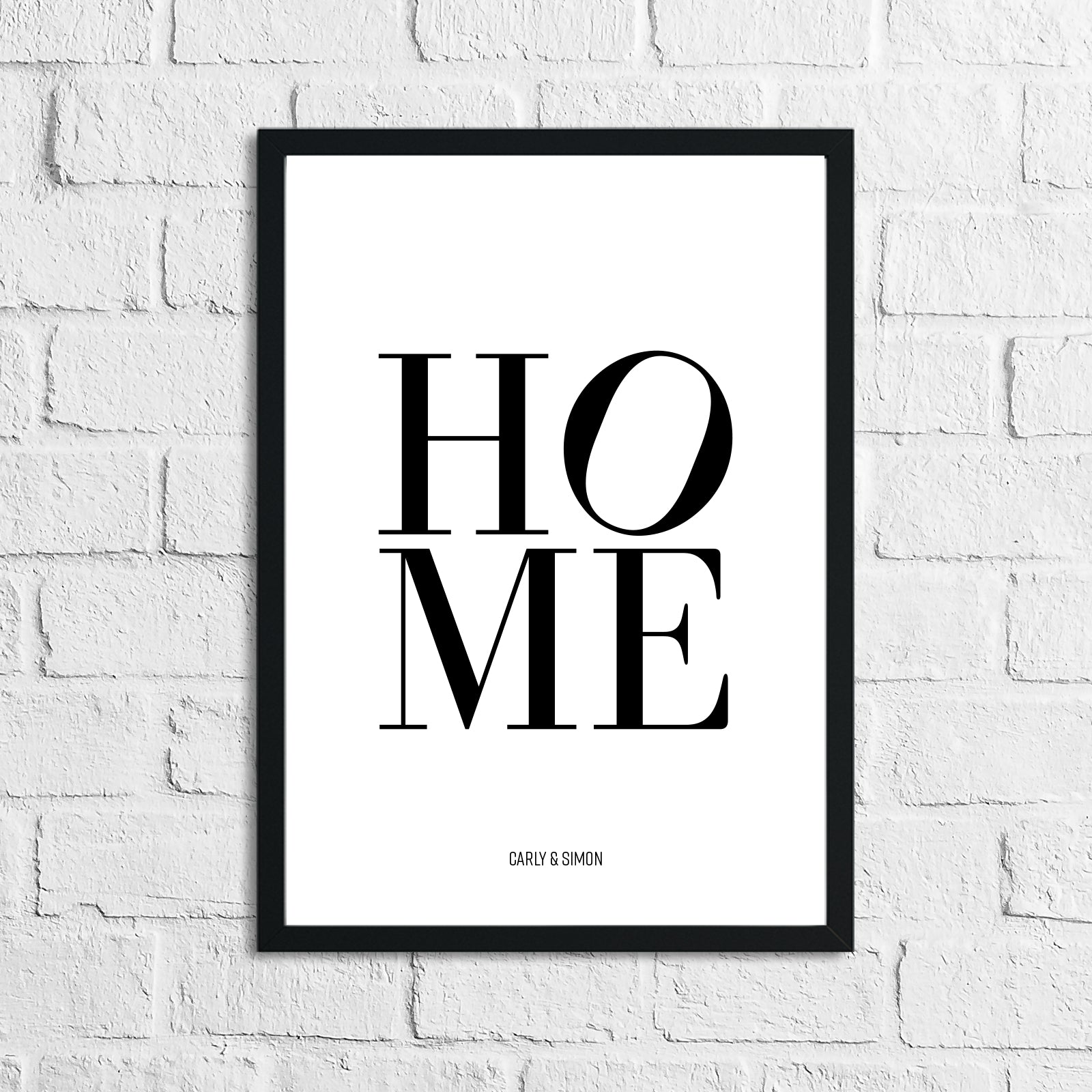 Personalised Names HOME Simple New Home Wall Decor Print by WinsterCreations™ Official Store