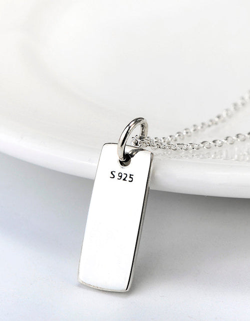Load image into Gallery viewer, Ladies Glossy Square Dog Paw Print Tag Necklace by Furr Baby Gifts
