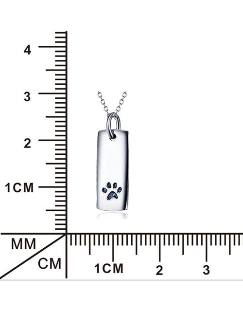 Load image into Gallery viewer, Ladies Glossy Square Dog Paw Print Tag Necklace by Furr Baby Gifts
