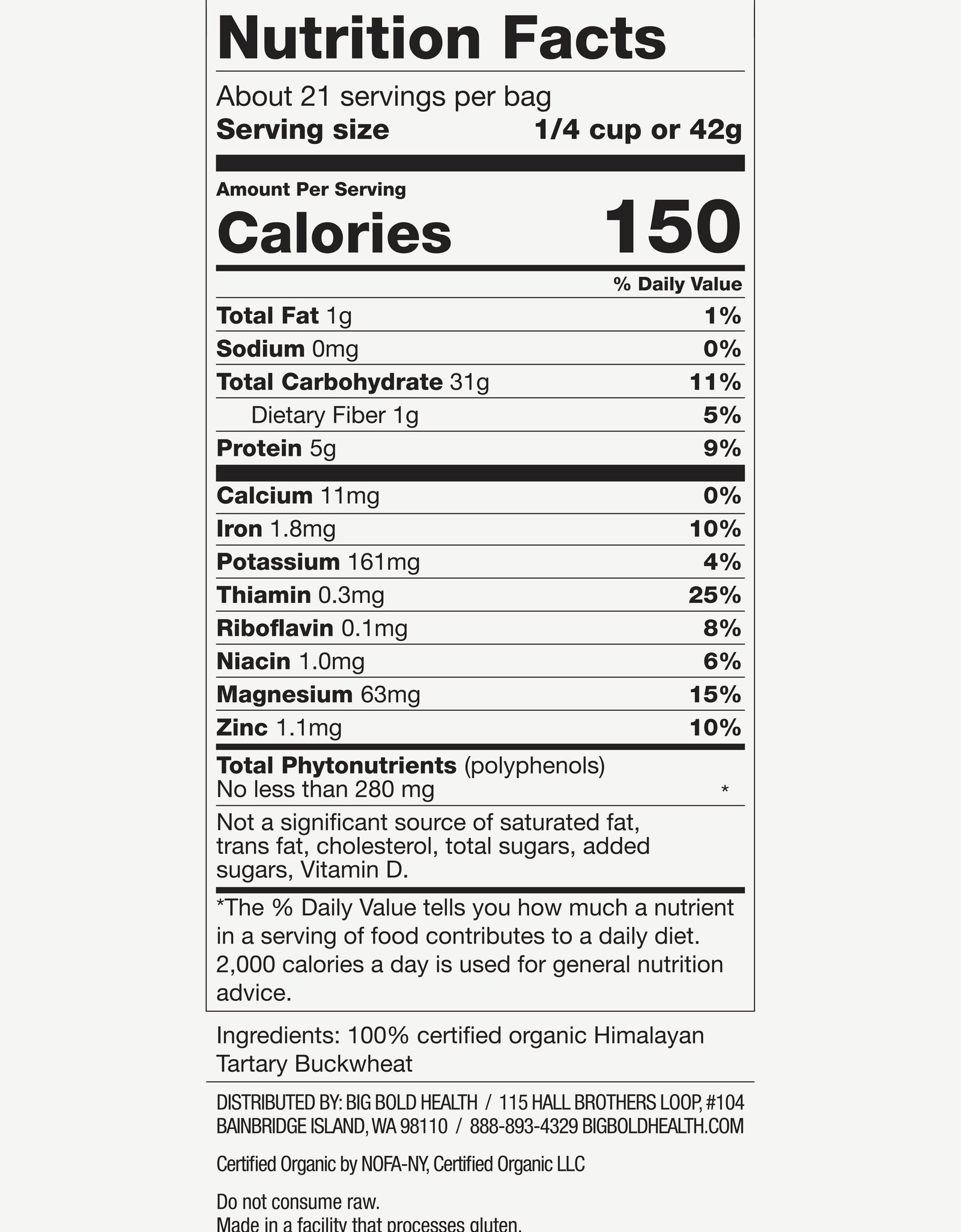Himalayan Tartary Buckwheat Flour by Big Bold Health