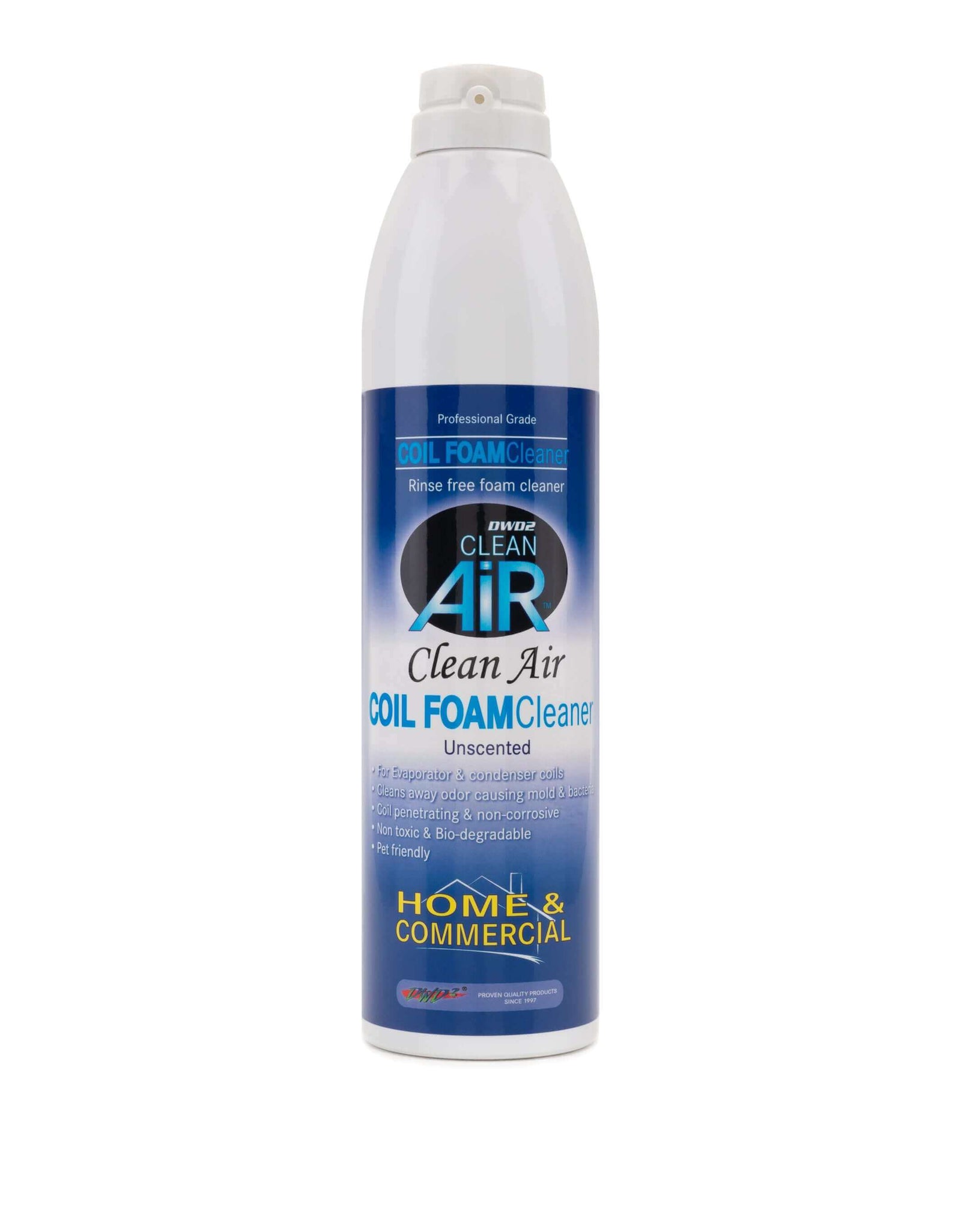 DWD2 Clean Air® Foaming Coil Cleaner Home & Commercial self-rinsing by The DWD2 System, Inc.