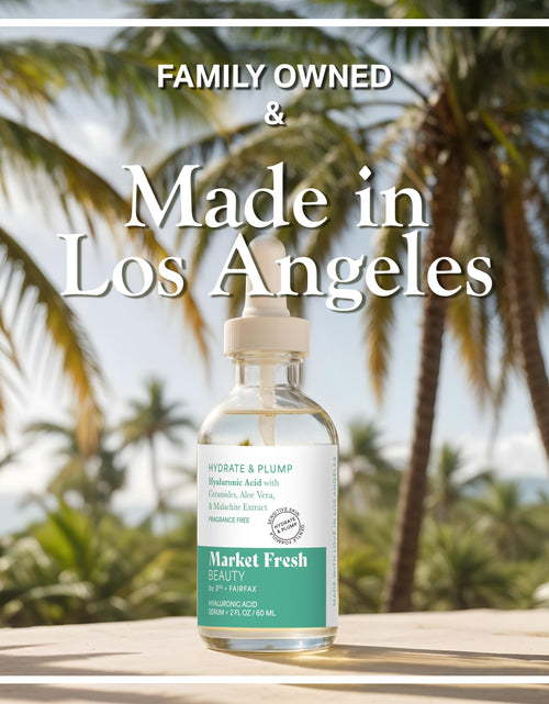 Load image into Gallery viewer, Market Fresh Beauty Hyaluronic Acid Serum - Hydrate &amp; Plump with Ceramides, Aloe Vera, &amp; Malachite Extract | Fragrance-Free | 2 fl oz by  Los Angeles Brands
