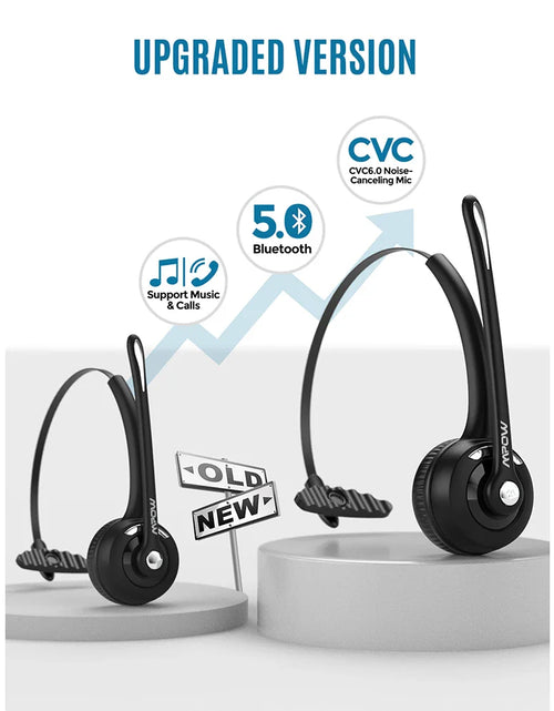 Load image into Gallery viewer, 1/2 pack Mpow Pro Office Wireless Bluetooth V5.0 headphone With Microphone 13H Talking Time For Driver Call Center Skype Office
