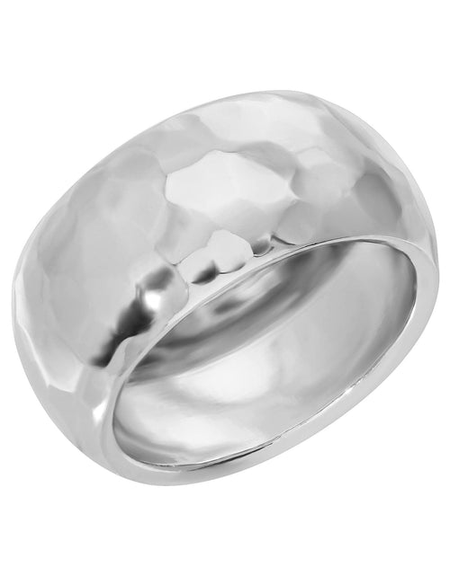 Load image into Gallery viewer, Hammered Domed Ring by eklexic jewelry
