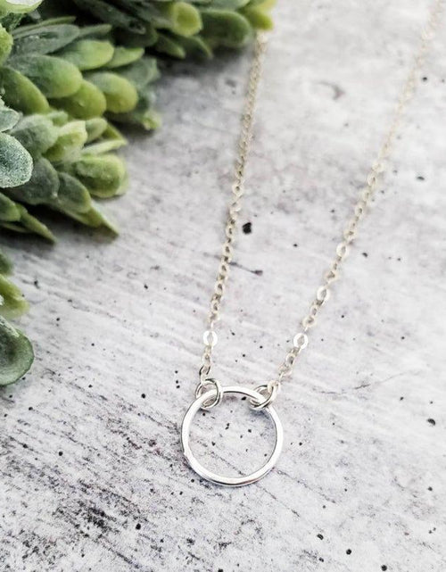 Load image into Gallery viewer, Hammered Eternity Circle Necklace by Salt and Sparkle
