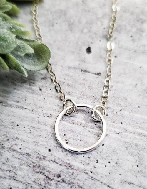 Load image into Gallery viewer, Hammered Eternity Circle Necklace by Salt and Sparkle
