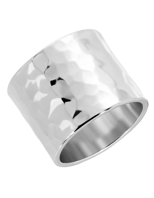 Load image into Gallery viewer, Hammered Wide Ring by eklexic jewelry
