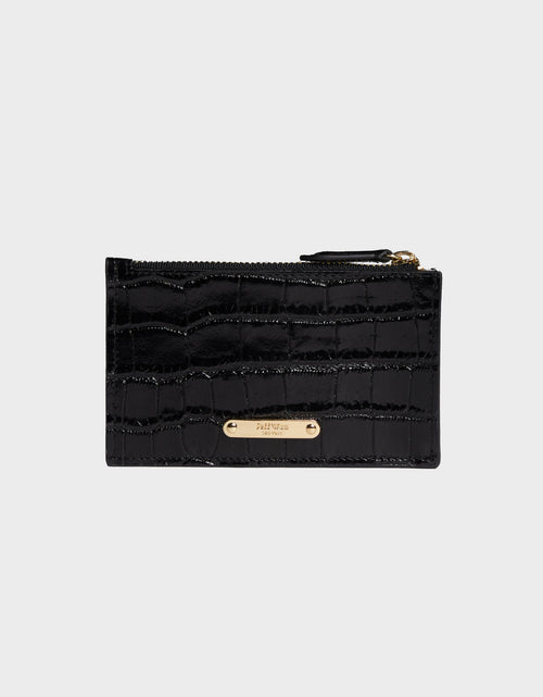 Load image into Gallery viewer, Hampton Zip Card Case in Embossed Leather by Jeff Wan
