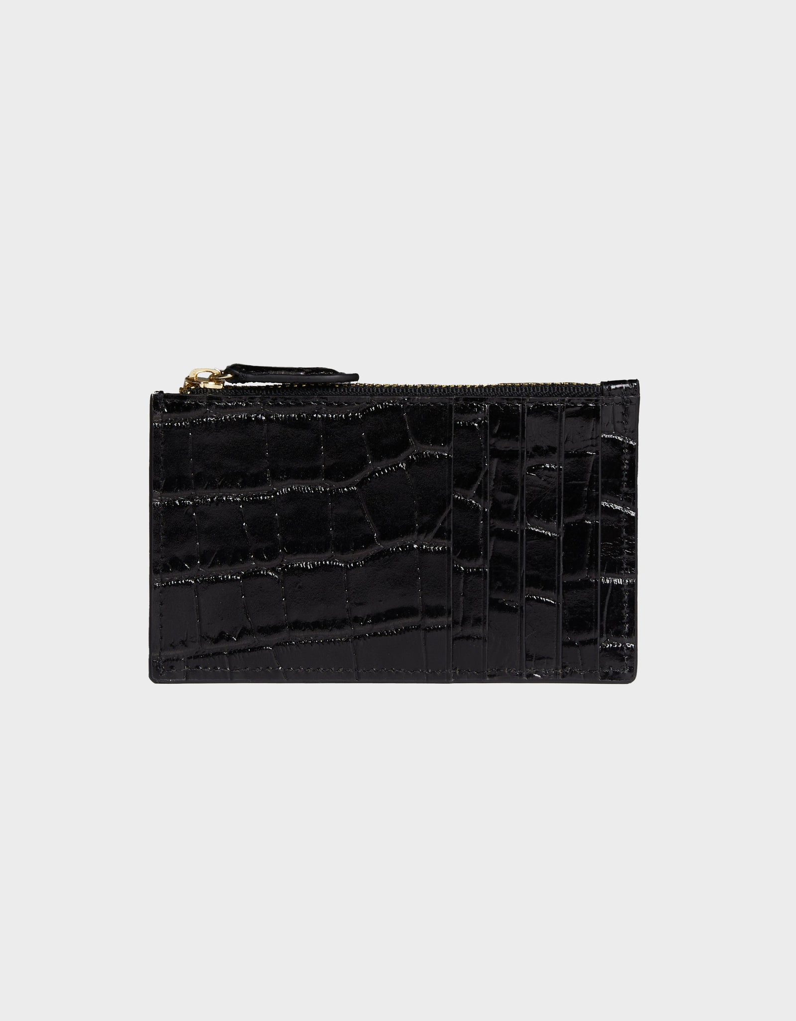 Hampton Zip Card Case in Embossed Leather by Jeff Wan