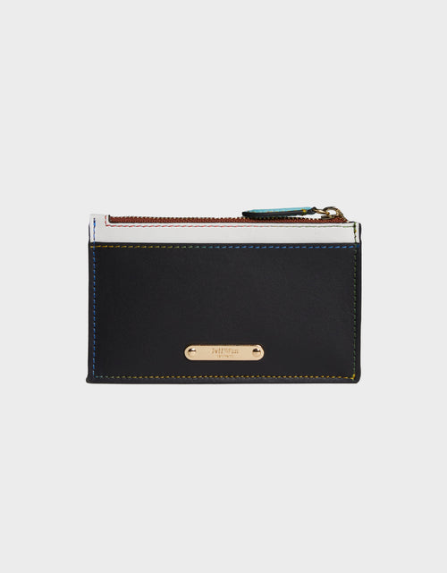 Load image into Gallery viewer, Hampton Zip Card Case in Inclusive Rainbow Colorblock by Jeff Wan
