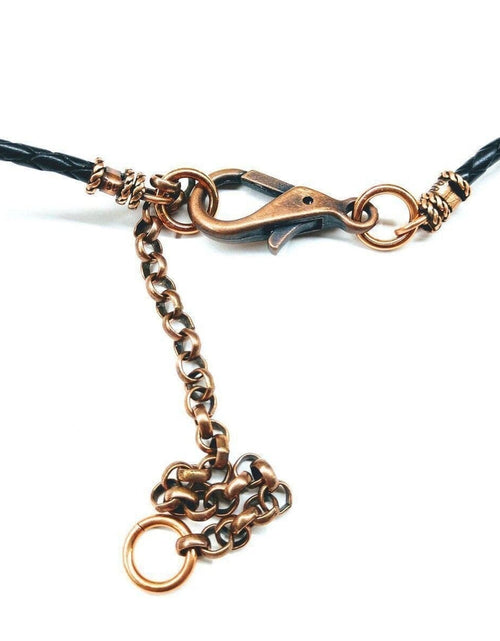 Load image into Gallery viewer, Handmade Copper and Silver Wire Cross Necklace for men by Alexa Martha Designs
