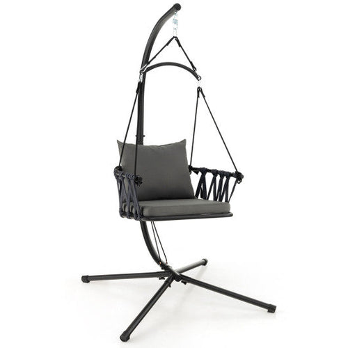 Load image into Gallery viewer, Hanging Swing Chair with Stand-Gray
