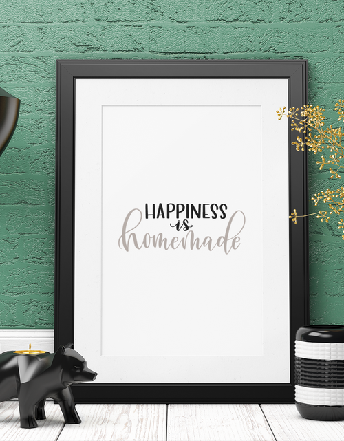 Load image into Gallery viewer, Happiness Is Homemade 2022 Simple Home Wall Decor Print by WinsterCreations™ Official Store
