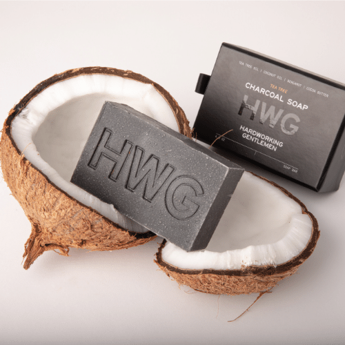 Load image into Gallery viewer, Hardworking Gentlemen Tea Tree Charcoal Soap by The Olde Soul

