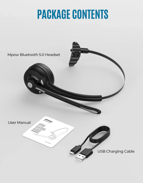 Load image into Gallery viewer, 1/2 pack Mpow Pro Office Wireless Bluetooth V5.0 headphone With Microphone 13H Talking Time For Driver Call Center Skype Office

