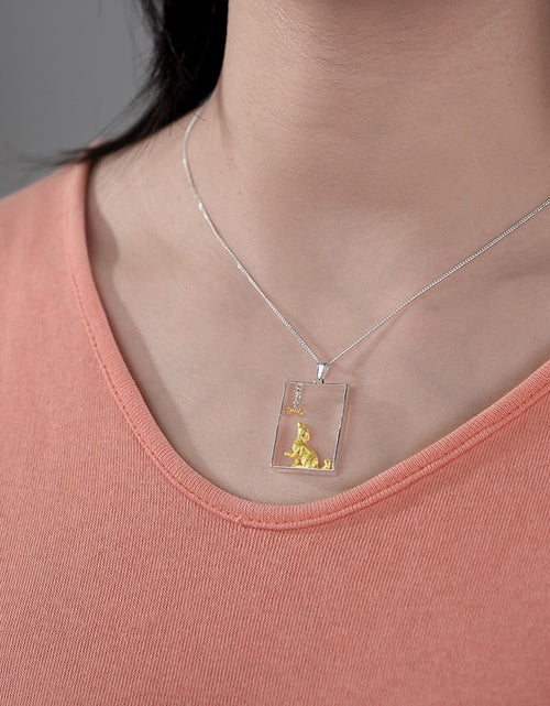 Load image into Gallery viewer, Cute Dachshund Sterling Silver Necklace by Dach Everywhere

