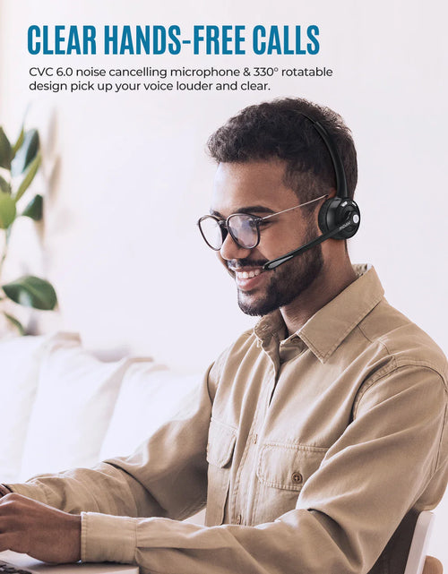 Load image into Gallery viewer, 1/2 pack Mpow Pro Office Wireless Bluetooth V5.0 headphone With Microphone 13H Talking Time For Driver Call Center Skype Office
