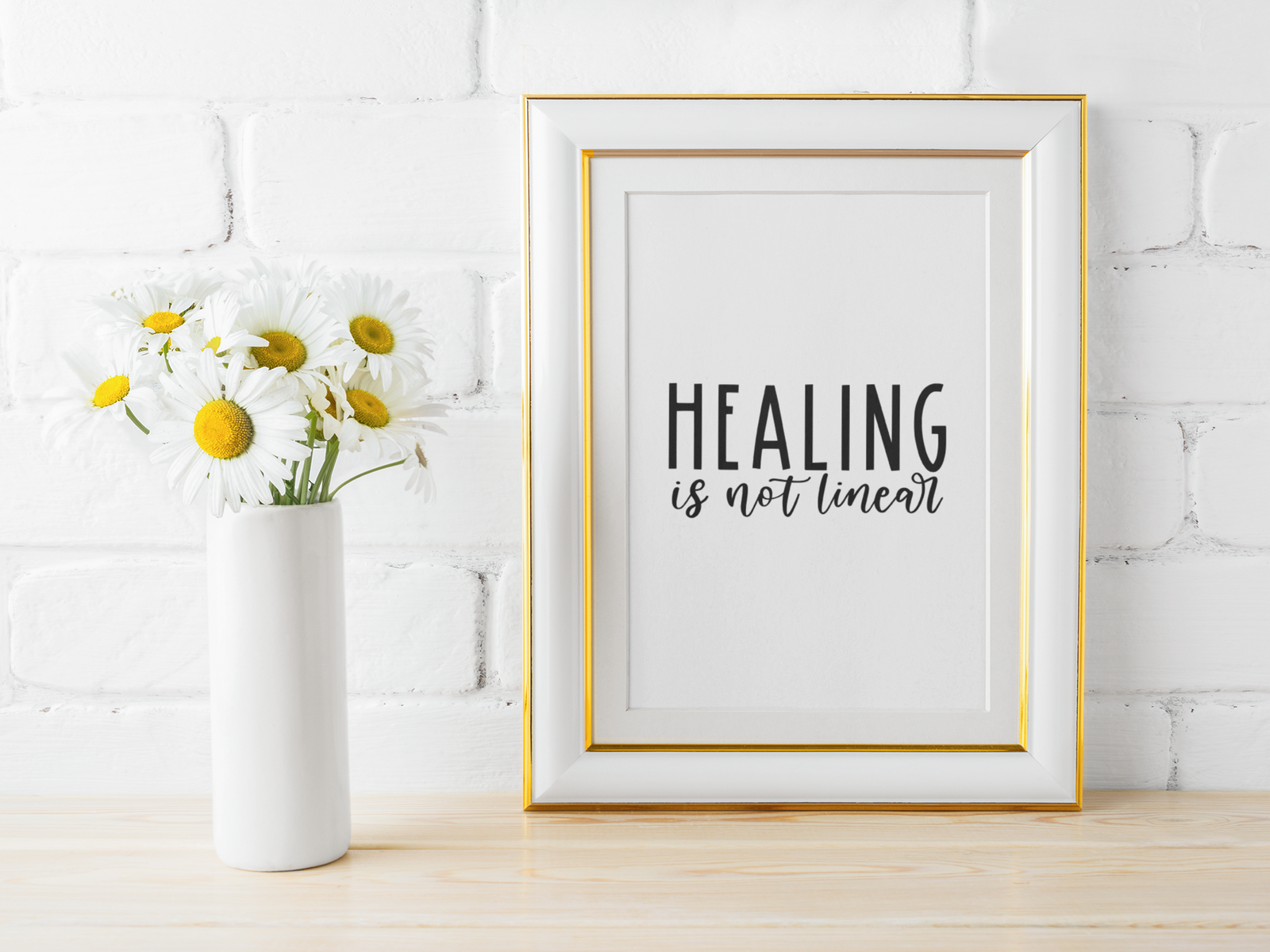 Healing Is Not Linear Mental Health Inspirational Wall Decor Quote Print by WinsterCreations™ Official Store