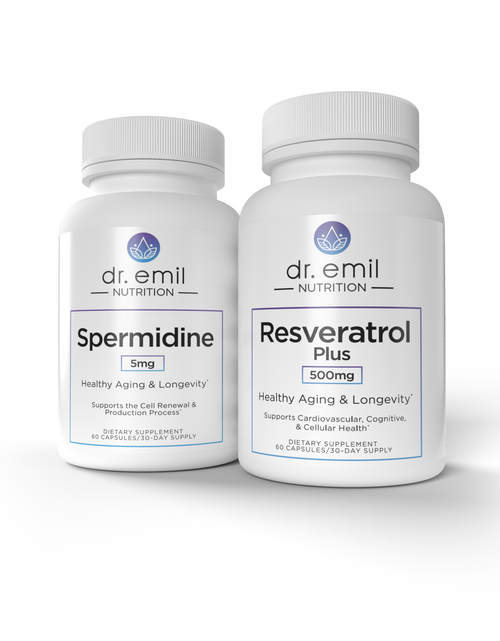 Load image into Gallery viewer, Resveratrol Plus &amp; Spermidine Healthy Aging Bundle by Dr Emil Nutrition
