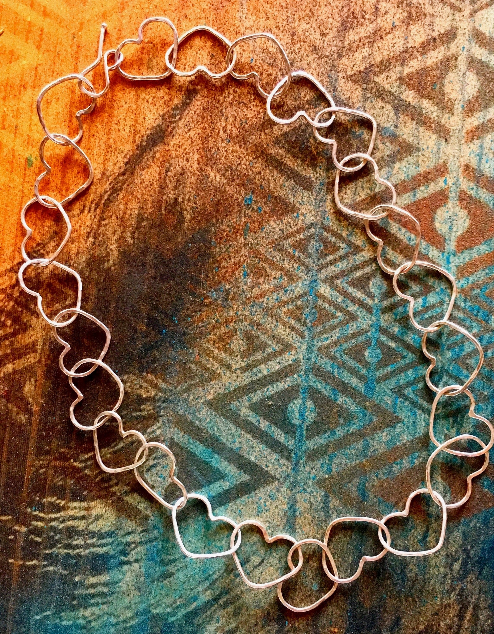 Linked Heart Chakra Necklace by Jennifer Cervelli Jewelry