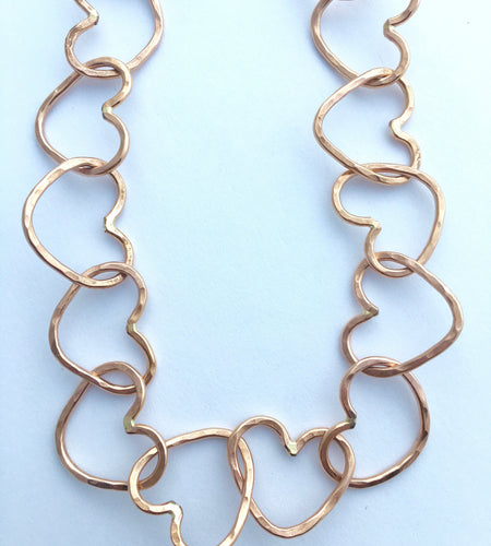 Linked Heart Chakra Necklace by Jennifer Cervelli Jewelry