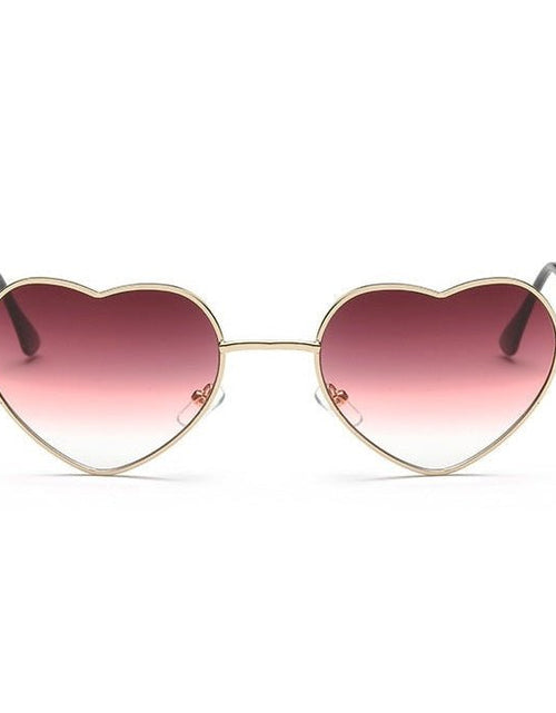 Load image into Gallery viewer, Heart Shaped Ombré Sunglasses in Pink or Green by The Bullish Store

