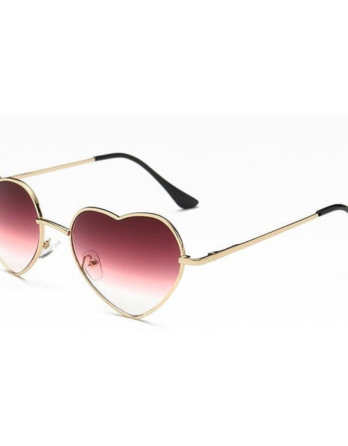 Load image into Gallery viewer, Heart Shaped Ombré Sunglasses in Pink or Green by The Bullish Store

