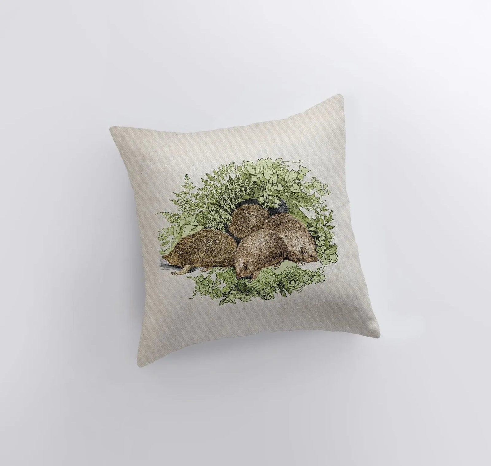 Hedgehogs | Pillow Cover | Throw Pillow | Hedgehog Pillow | Animals | Wild Animals | Sofa Pillows | Couch Pillows | Room Decor | Sofa Pillow by UniikPillows