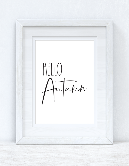 Load image into Gallery viewer, Hello Autumn Plain Font New Autumn 2021 Seasonal Wall Home Decor Print by WinsterCreations™ Official Store
