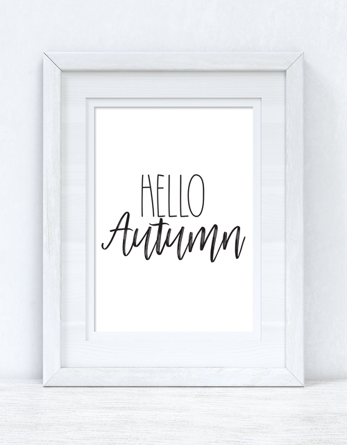 Load image into Gallery viewer, Hello Autumn Seasonal Wall Home Decor Print by WinsterCreations™ Official Store
